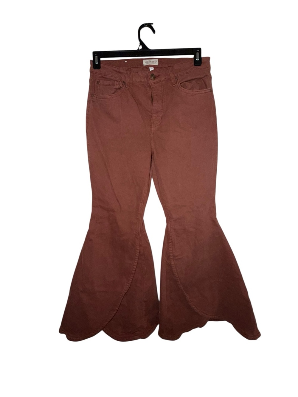 Shyanne Rust Scalloped Flare Jeans